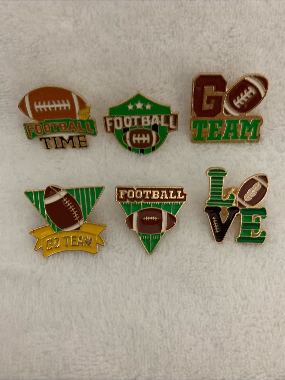 Football Team Enamel Lapel Pins